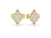 Pave Kite Stud Earrings - Gold