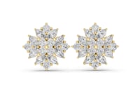 Marquise Cluster Dome Studs - Gold