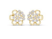 Clover Floret Cluster Studs - Gold