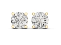 Signature Round Solitaire Studs - Gold