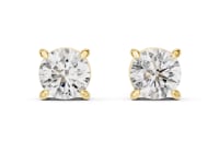 Compass Point Round Studs - Gold