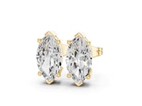 Classic Marquise Solitaire Studs - Gold