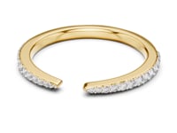 Open Pave Stackable Ring - Gold