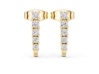 Graduated Round Diamond Hook Climber Studs - Gold