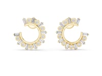 Baguette Ray Crescent Climbers - Gold