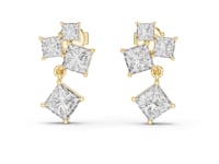 Tilted Princess Cascade Drops - Gold