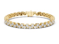 Staggered Round Tennis Bracelet - Gold