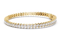 Slanted Marquise Tennis Bracelet - Gold
