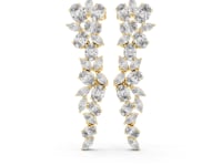 Marquise Leaf Cascade Drops - Gold