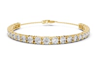 Round Half-Tennis Chain Bracelet - Gold