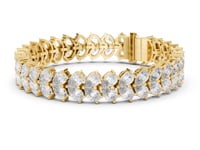 Pear Cluster Tennis Bracelet - Gold