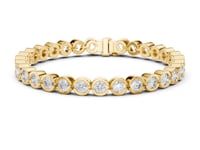 Full Bezel Round Line Bracelet - Gold