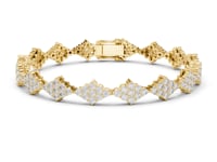 Kite Cluster Tennis Bracelet - Gold