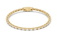 East-West Baguette Tennis Bracelet - Gold