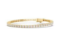 Delicate Round Tennis Bracelet - Gold