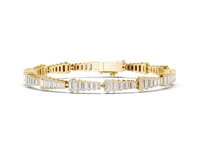 Bar-Set Baguette Tennis Bracelet - Gold