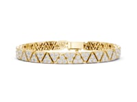 Triangle Cluster Tennis Bracelet - Gold