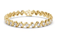 Wave-Link Round Bracelet - Gold