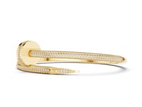 Pave Nail Cuff Bracelet - Gold