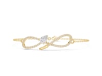 Pear Pave Ribbon Chain Bracelet - Gold
