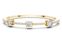 Trio Pave Bangle - Gold