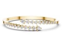 Scattered Round Wave Bangle - Gold