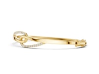 Infinity Knot Pave Bangle - Gold
