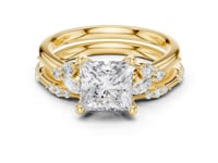 Princess Vintage Marquise Bridal Set - Gold