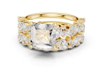 Princess Marquise Cluster Bridal Set - Gold