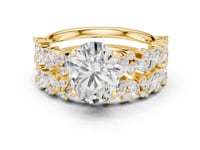Oval Marquise Cluster Bridal Set - Gold