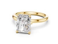Radiant Classic Solitaire Engagement Ring - Gold