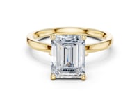 Emerald Classic Solitaire Engagement Ring - Gold