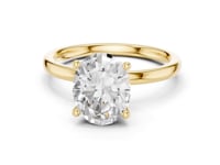 Oval Classic Solitaire Engagement Ring - Gold