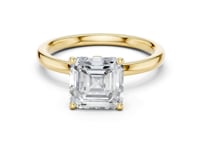 Asscher Classic Solitaire Engagement Ring - Gold