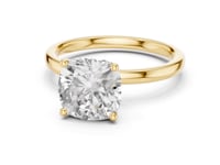Cushion Classic Solitaire Engagement Ring - Gold