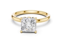 Princess Classic Solitaire Engagement Ring - Gold