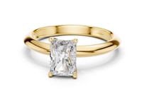Radiant Petite Solitaire Engagement Ring - Gold