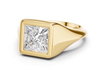 Princess Bezel Signet Ring - Gold