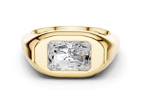 Radiant Bezel Signet Ring - Gold