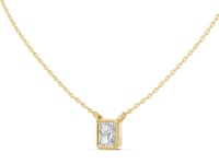 Radiant Bezel Solitaire Pendant - Gold