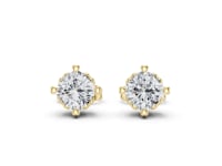 Premier Heart Solitaire Studs - Gold