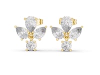 Triple-Row Dome Hoop Earrings - Gold