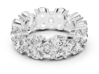 Two-Row Staggered Round Eternity Band - White Gold