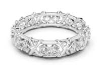 X-Station Round Eternity Band - White Gold