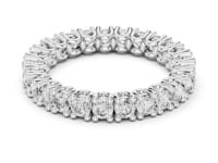 U-Prong Round Eternity Band - White Gold