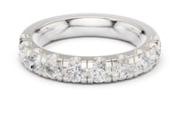 Round Shared-Prong Half Eternity Band — Small