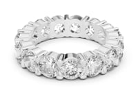 Round Shared-Prong Grand Full Eternity Band - White Gold