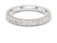 Round Shared-Prong Full Eternity Band — Medium