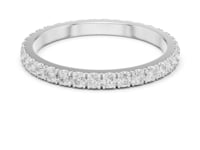 Petite Shared-Prong Round Eternity Band - White Gold