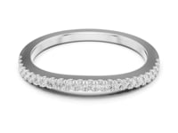 Petite Shared-Prong Half Eternity Band - White Gold